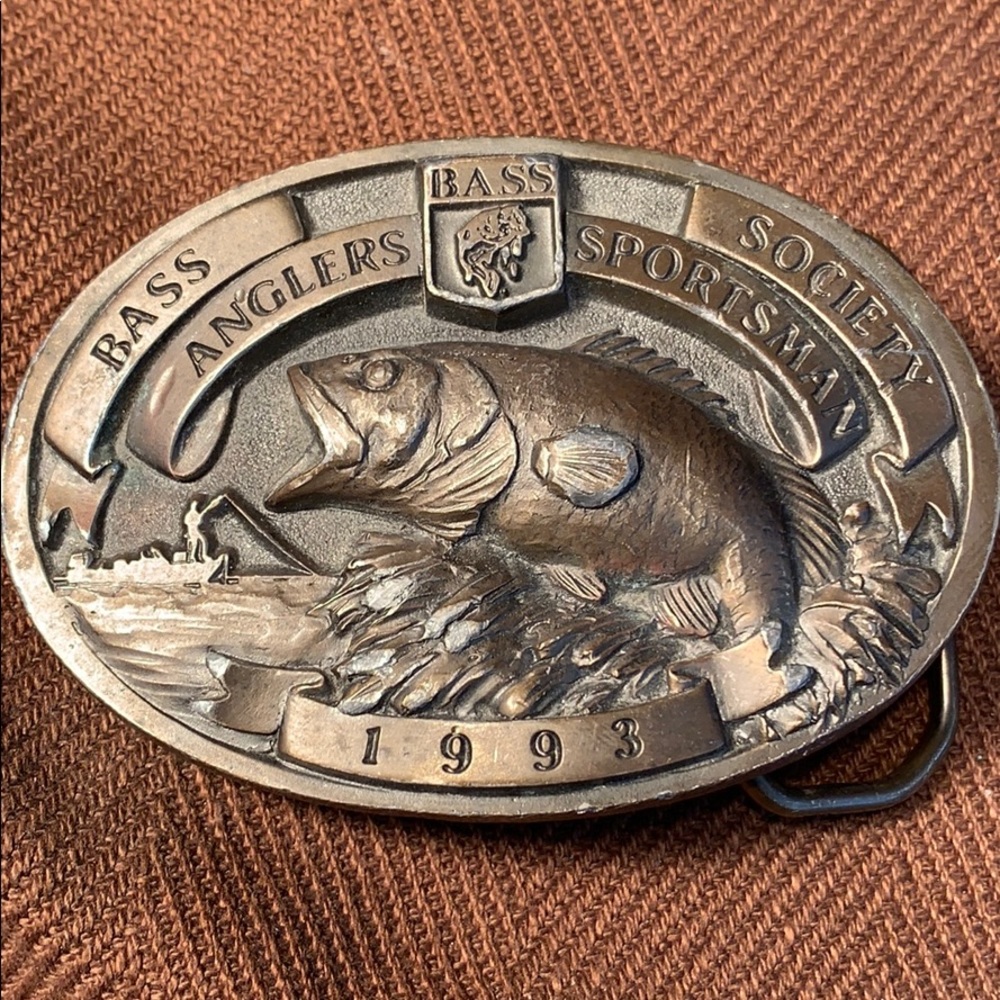 Bass Anglers Sportsman Society 1993 Made in USA belt buckle